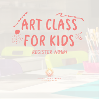 Art Class For Kids Instagram Post Design