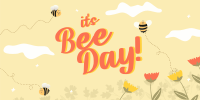 Happy Bee Day Garden Twitter Post