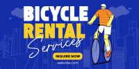 Modern Bicycle Rental Services Twitter Post