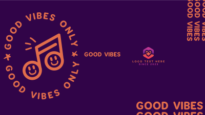 Good Vibes Happy Note YouTube Banner Image Preview