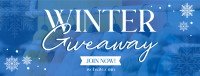 Winter Snowfall Giveaway Facebook Cover