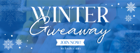 Winter Snowfall Giveaway Facebook Cover Image Preview