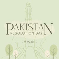 Pakistan Day Landmark Instagram Post Design