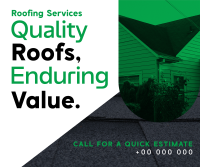 Minimalist Roofing Services Facebook Post