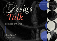 Modern Design Talk Postcard