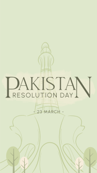 Pakistan Day Landmark Instagram Story Design