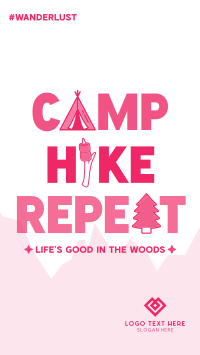 Minimalist Camping Quote Facebook Story