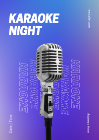 Karaoke Night Gradient Poster