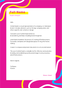 Bright Colors Letterhead Design