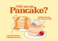 Classic and Souffle Pancakes Postcard