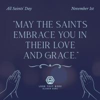 May Saints Hold You Linkedin Post Design