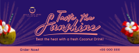 Sunshine Coconut Drink Facebook Cover Design