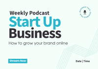 Simple Business Podcast Postcard Image Preview