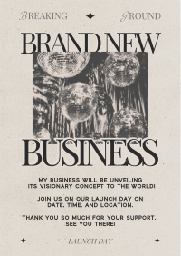 Retro Minimalist New Business Flyer