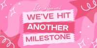 Cutesy Quirky Milestone Twitter Post