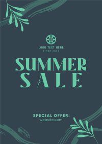 Tropical Summer Sale Poster