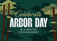 Celebrate Arbor Day Postcard Design