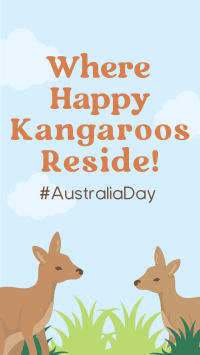 Fun Kangaroo Australia Day Instagram Story