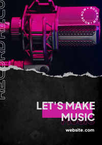 Pink Accent Music Flyer Design