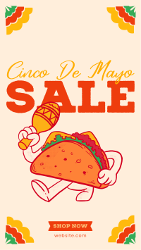 Happy Taco Mascot Sale Facebook Story