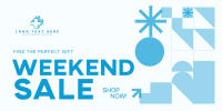 Geometric Weekend Sale Twitter Post Design