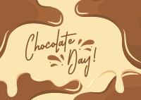 Chocolatey Puddles Postcard