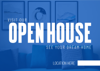 Minimalist Open House Postcard