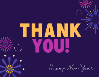 Festive NYE Party Thank You Card Image Preview