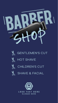 Grunge Barber Shop Services Instagram Reel Design