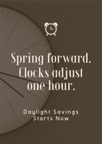 Calm Daylight Savings Reminder Poster