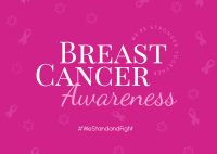 Breast Cancer Postcard example 2