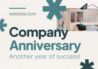 Minimalist Company Anniversary Postcard