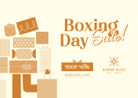 Boxing Shopping Sale Postcard