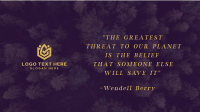 Earth Day Quote Animation