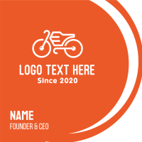 Modern Orange Bike Business Card Image Preview