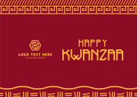 Kwanzaa Engraving Postcard