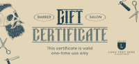 Vintage Barber Gift Certificate