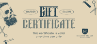 Vintage Barber Gift Certificate Image Preview