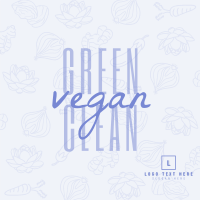Green Clean and Vegetarian Instagram Post