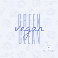 Green Clean and Vegetarian Instagram Post Image Preview