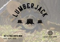 Lumberjack Services Postcard example 4