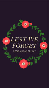 Geometric Poppy Remembrance Day Instagram Story Design