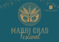 Mardi Gras Festival Postcard