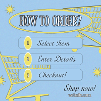 Order Instructions Retro Instagram Post