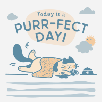 Happy Cat Day Instagram Post Design