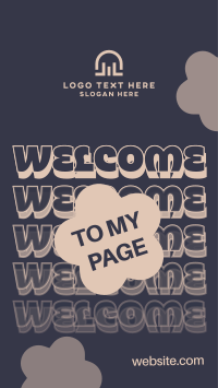 Quirky Welcome to My Page YouTube Short Design