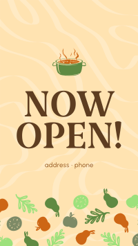 Now Open Vegan Restaurant Facebook Story