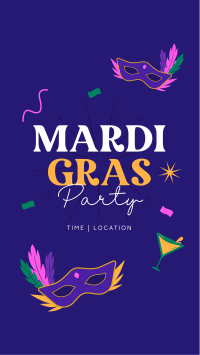 Mardi Gras Party Instagram Story