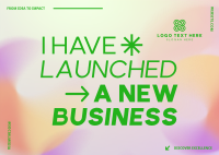 New Business Launch Gradient Postcard
