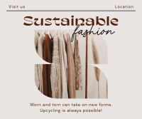 Elegant Minimalist Sustainable Fashion Facebook Post